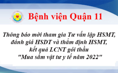 Thông báo mời tham gia Tư vấn lập HSMT, đánh giá HSDT và thẩm định HSMT, kết quả LCNT gói thầu 